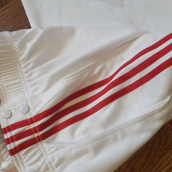 Adidas/Toronto Raptors White & Red Tear Away Open Pants - Picture 9 of 16